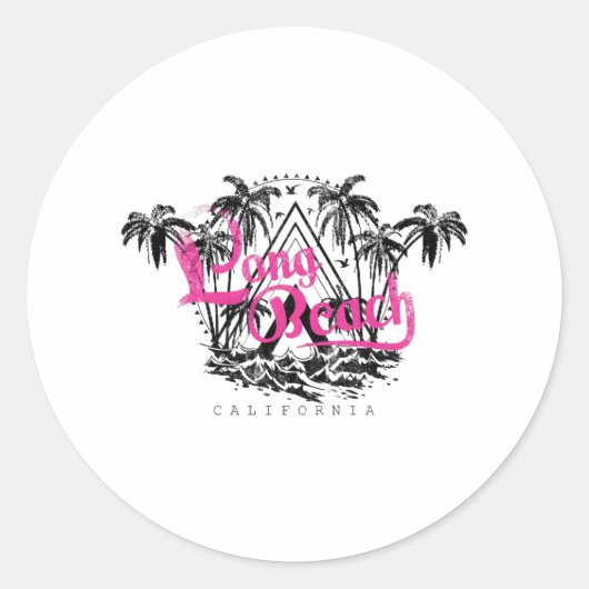 ロングビーチカリフォルニアCA US Coast ラウンドシール (正面)