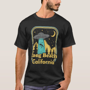 ロングビーチカリフォルニアUfoエイリアンハンター80s州P Tシャツ