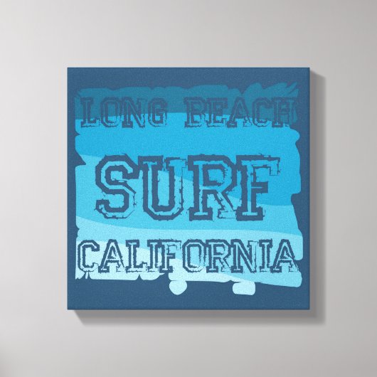 ロングビーチサーフカリフォルニア キャンバスプリント (正面)