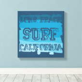 ロングビーチサーフカリフォルニア キャンバスプリント (インサイチュ (ウッドフロア))