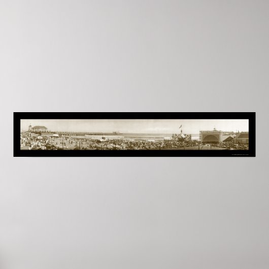 ロングビーチピア、CA写真1911 ポスター (正面)