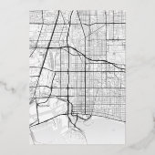 ロングビーチラブロケーター |結婚式の日付の保存 箔招待状 (裏面)