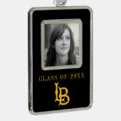 ロングビーチ州ロゴ シルバープレートフレームオーナメント (右)