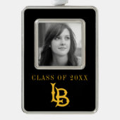 ロングビーチ州ロゴ シルバープレートフレームオーナメント (正面)