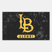 ロングビーチ州同窓生動揺して 長方形シール (正面)