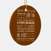 ロングビーチ、カリフォルニアの有名な場所 セラミックオーナメント (右)