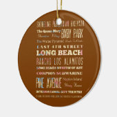 ロングビーチ、カリフォルニアの有名な場所 セラミックオーナメント (左)