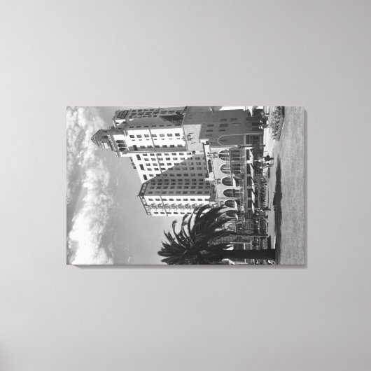 ロングビーチ，カリフォルニアウィルトンホテル写真 キャンバスプリント (正面)