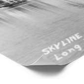 ロングビーチ、カリフォルニアシティスカイラインビュー ポスター (角)