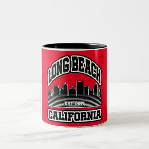 ロングビーチ，カリフォルニア ツートーンマグカップ