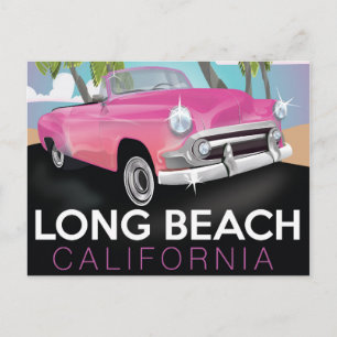 ロングビーチ カリフォルニア ビンテージ トラベル ポスター ポストカード