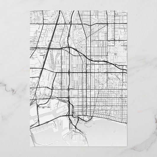 ロングビーチ ラブ ロケーター | ウェディング セーブ・ザ・デート 箔招待状 (裏面)