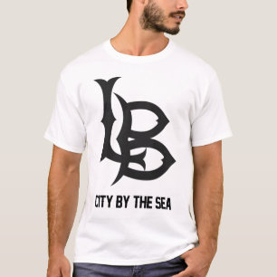 ロングビーチ"海による都市"メンズワイシャツ Tシャツ