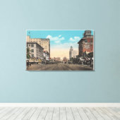 ロングビーチ, CA -海ブールバードビュー キャンバスプリント (インサイチュ (ウッドフロア))