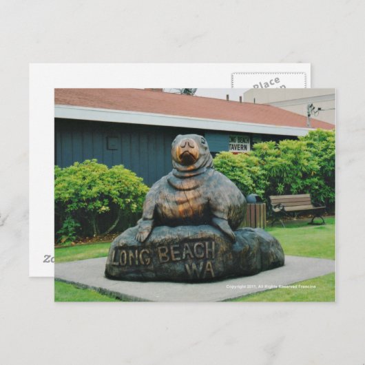 ロングビーチWaの木のセイウチ ポストカード (正面/裏面)