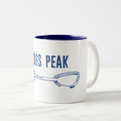 ロングピークコロラド登山クイックドロー ツートーンマグカップ (正面右)