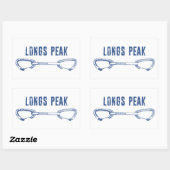 ロングピークコロラド登山クイックドロー 長方形シール (シート)