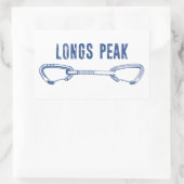 ロングピークコロラド登山クイックドロー 長方形シール (バッグ)