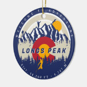 ロングピークコロラド14ersフォーティナー登山 セラミックオーナメント (左)
