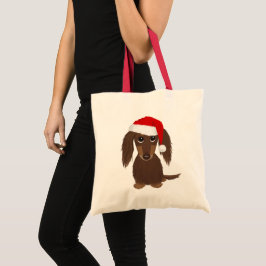 ロングフォールドチョコレートダシュントSanta Christmas トートバッグ