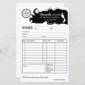 ロングブラックヘアウーマン美容師 (正面/裏面)