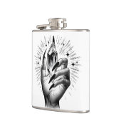 ロングブラック爪、 ネイル&クリスタルエネルギー魔法ヴィンテージ フラスク (左)