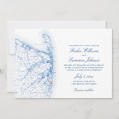 ロングブランチニュージャージーエレガントウェディング 招待状 (正面)