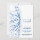 ロングブランチニュージャージー結婚ズのウェルカム旅程 サンキューカード (正面)