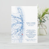 ロングブランチニュージャージー結婚ズのウェルカム旅程 サンキューカード (スタンド正面)