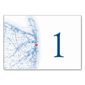 ロングブランチニュージャージー結婚ズの地エレガント図 テーブルナンバー (裏面)