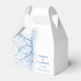 ロングブランチニュージャージー結婚ズの地図エレガント フェイバーボックス