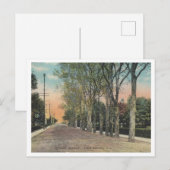 ロングブランチNJシダーアベニュー1911ヴィンテージスタイル ポストカード (正面/裏面)