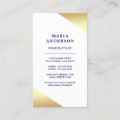 ロングブルードレス型枠マネキンファッションスタイリスト 名刺 (裏面)