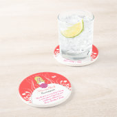 ロングブロンドコーラル&ピンクフラワーガールガールガウンCoaster コースター (側面)