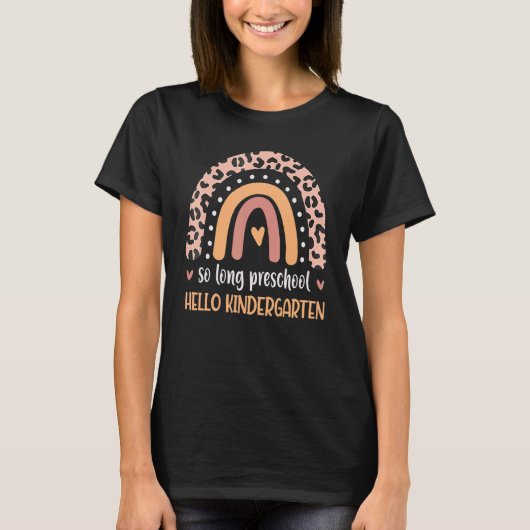 ロングプリスクールHello幼稚園先生スタッド Tシャツ (正面)