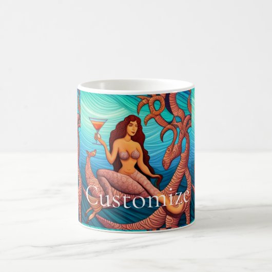 ロングヘアのマーティーニMermaid Thunder_Cove コーヒーマグカップ (中央)