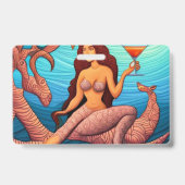 ロングヘアのマーティーニMermaid Thunder_Cove バッジ (裏面)