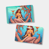 ロングヘアのマーティーニMermaid Thunder_Cove バッジ (正面＆裏面)