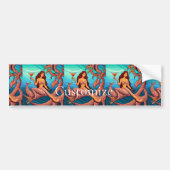 ロングヘアのマーティーニMermaid Thunder_Cove バンパーステッカー (正面)