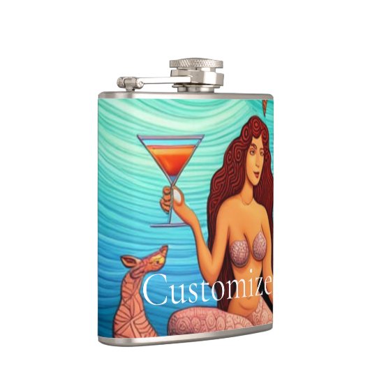 ロングヘアのマーティーニMermaid Thunder_Cove フラスク (右)