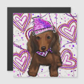 ロングヘアの赤いドキシ― (正面/裏面)