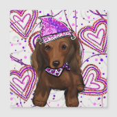 ロングヘアの赤いドキシ― (正面)