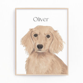 ロングヘアイングリッシュレッドダシュンドアート フォトプリント           