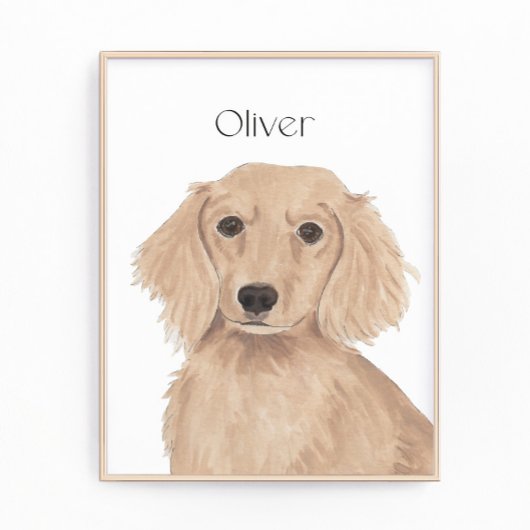 ロングヘアイングリッシュレッドダシュンドアート フォトプリント