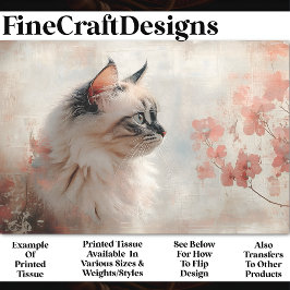 ロングヘアキャット淡い色の、コーラルフラワーズBP8Aデコpage 薄葉紙