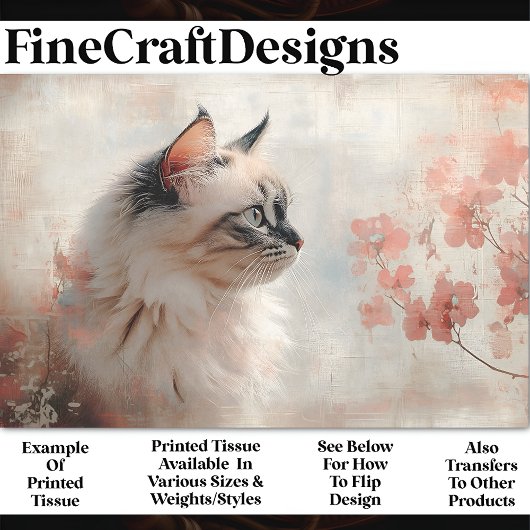 ロングヘアキャット淡い色の、コーラルフラワーズBP8Aデコpage 薄葉紙