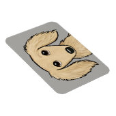 ロングヘアクリームダシュント |漫画ウィーナー犬 マグネット (右側)