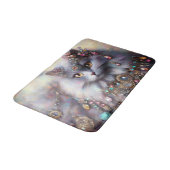 ロングヘアグレーネベルンネコ子猫ジュエリー宝石 バスマット (アングル)