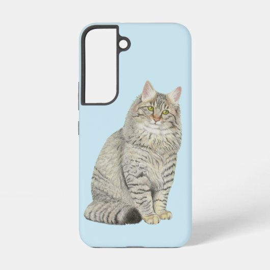 ロングヘアタブビーキャット SAMSUNG GALAXYケース (裏面)