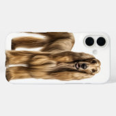 ロングヘアタン大アフガンハウンド犬 Case-Mate iPhoneケース (裏面 (横))